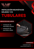 Servicio de instalación de neumáticos tubulares o sólidos. C/U