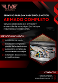 Armado completo de scooter eeléctrico de 36 a 48v